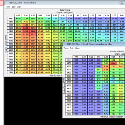 Base and Advance Timing Maps for 06 Wrx